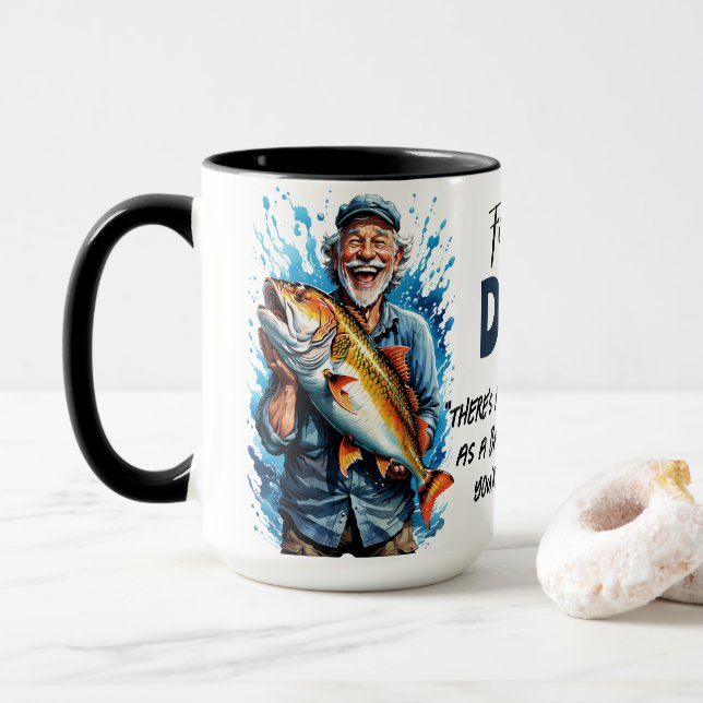 Zitat zum großen Fischfang Tasse (Mit Donut)