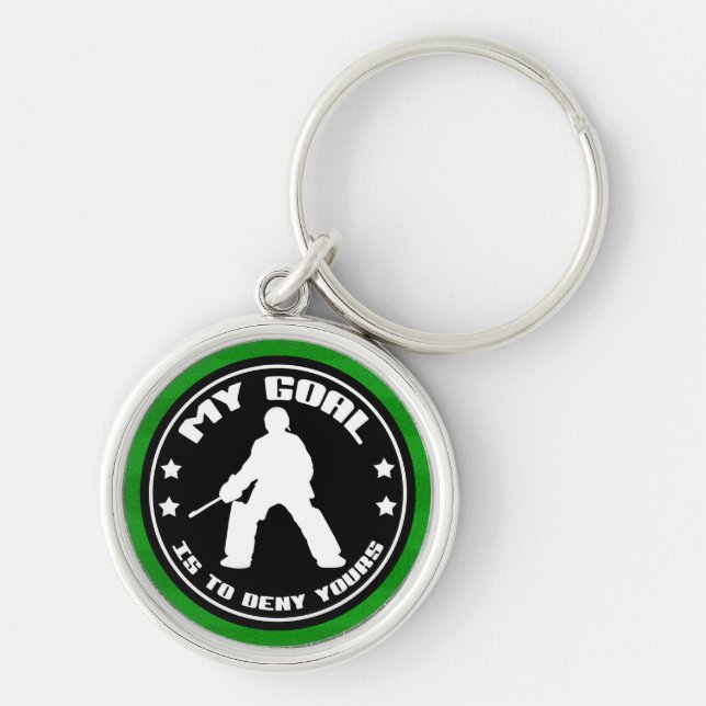 Zitat zum Hockey-Goalie Schlüsselanhänger (Vorne)