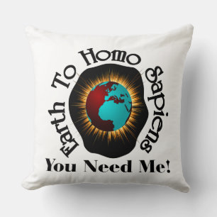 Zitat zum Homo Sapiens Earth Day Kissen