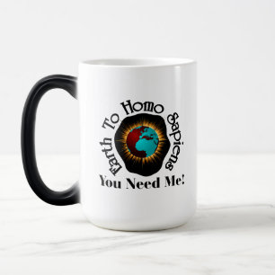 Zitat zum Homo Sapiens Earth Day Verwandlungstasse
