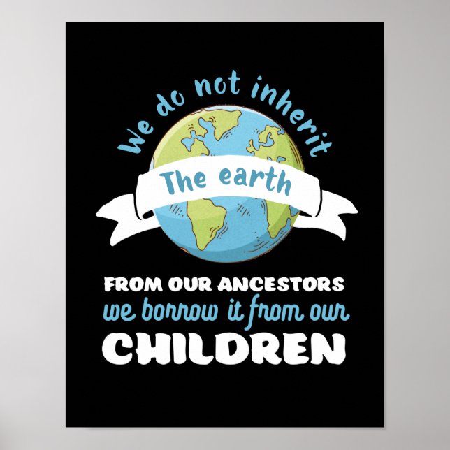 Zitat zum Inspirationstag rettet den Planeten Poster (Vorne)