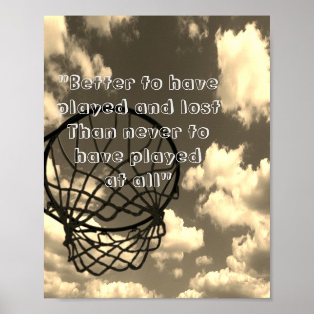 Zitat zum inspirierenden Netball-Bild Poster (Vorne)
