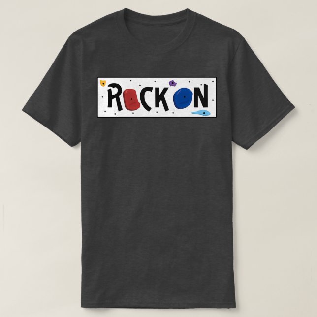 Zitat zum Klettern im Indoor-Rock T-Shirt (Design vorne)