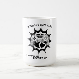 Zitat zum Levelaufstieg des Spielers Kaffeetasse