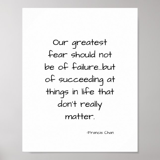 Zitat zum motivierend Leben Poster (Vorne)