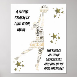 Zitat zum Netball-Coach Poster