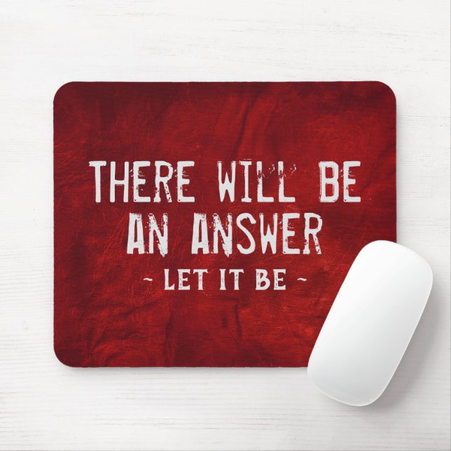 Zitat zum roten Leder Mousepad (Mit Mouse)