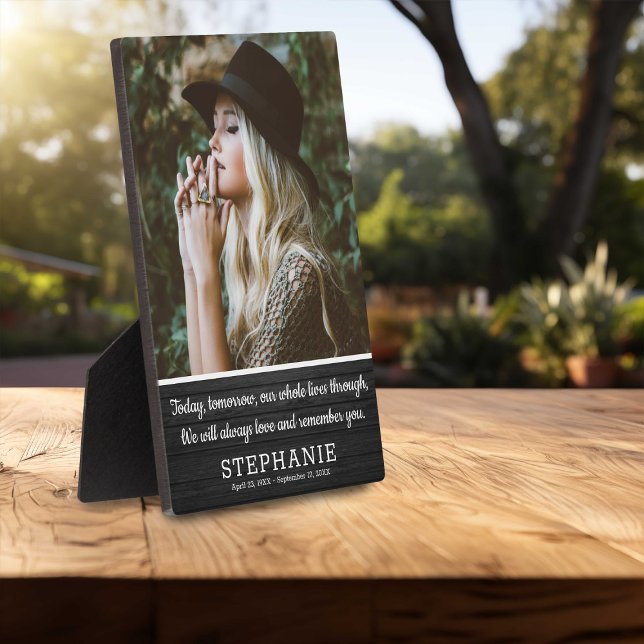 Zitat zum rustikalen Beileid | Foto Keepake Fotoplatte (Von Creator hochgeladen)