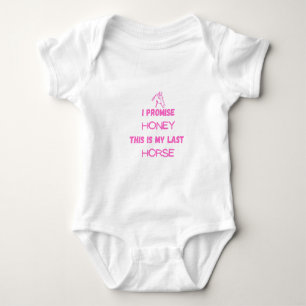Zitat zum Sonnenpferd: Ich verspreche, Letztes Pfe Baby Strampler