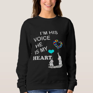 Zitat zum Thema Autismus Ich bin seine Sprachunter Sweatshirt