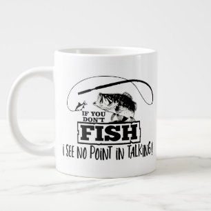 Zitat zum Thema "Funny Fishing" Vortrag "Bass Cowo Jumbo-Tasse