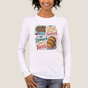 Zitat zum Thema "Lover: Tacos gegen Salat" Tri-Blend Shirt