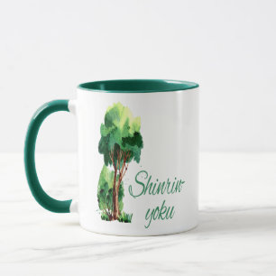 Zitat zum Thema Shinrin-yoku-Waldbäder Tasse