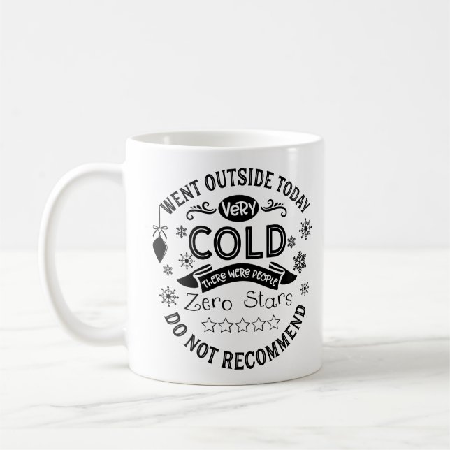 Zitat zum Weihnachtsfest im Winter Kaffeetasse (Links)