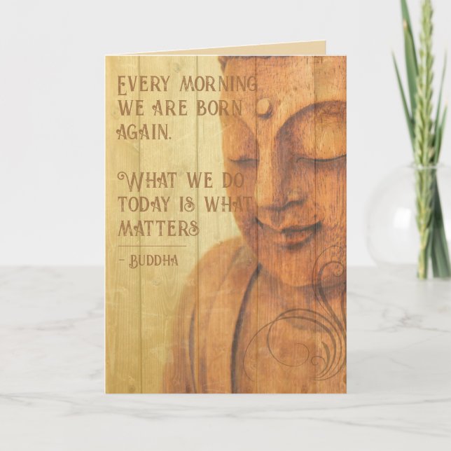Zitat zur Bejahung des Buddhismus Karte (Vorderseite)