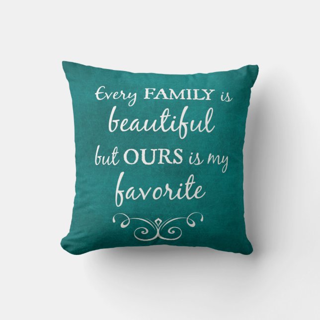 Zitat zur Inspirationsfamilie Kissen (Vorderseite)