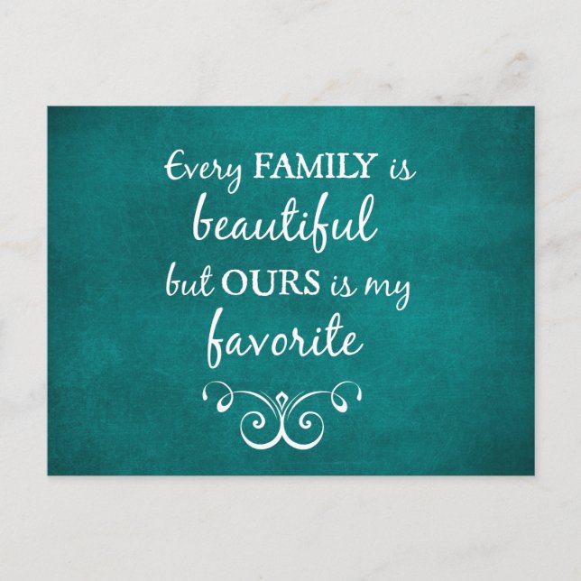 Zitat zur Inspirationsfamilie Postkarte (Vorderseite)
