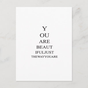 Zitat zur inspirierenden Beauty-Liebe Postkarte
