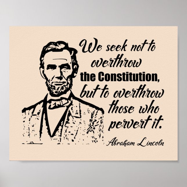 Zitat zur Lincoln-Verfassung Poster (Vorne)