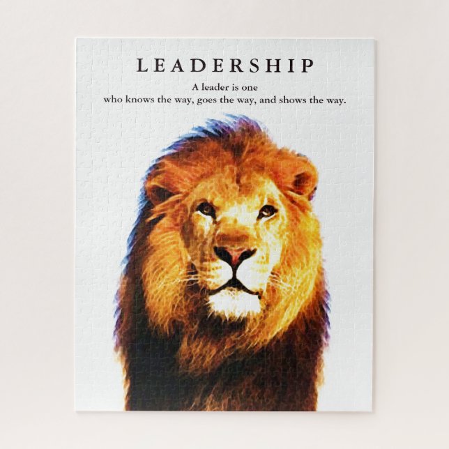 Zitat zur motivierend Führung Lion Jigsaw Puzzle (Vertikal)