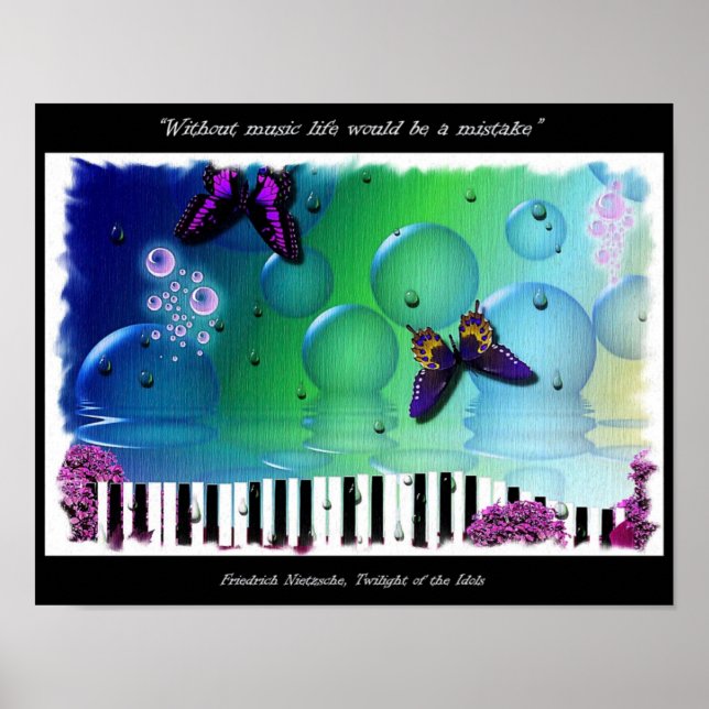 Zitat zur Musik Poster (Vorne)