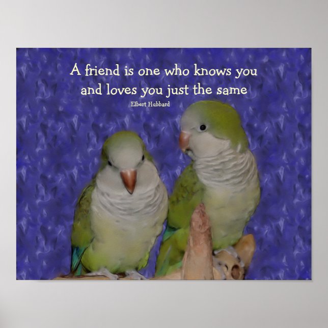 Zitat zur Partnerschaft mit Quaker Parrot Poster (Vorne)