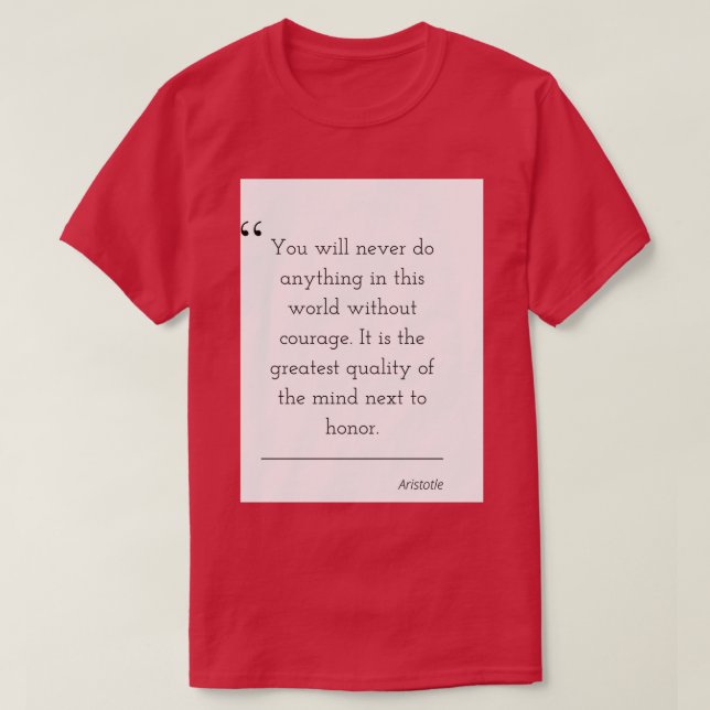 Zitat zur Philosophie Aristoteles 3 T-Shirt (Design vorne)