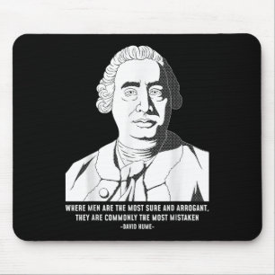 Zitat zur Philosophie Skeptic David Hume Mousepad