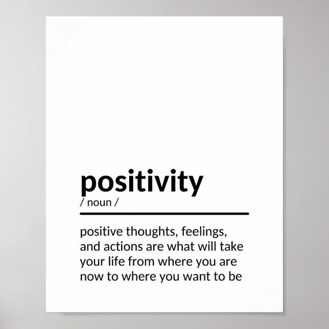 Zitat zur Positivität Poster (Vorne)