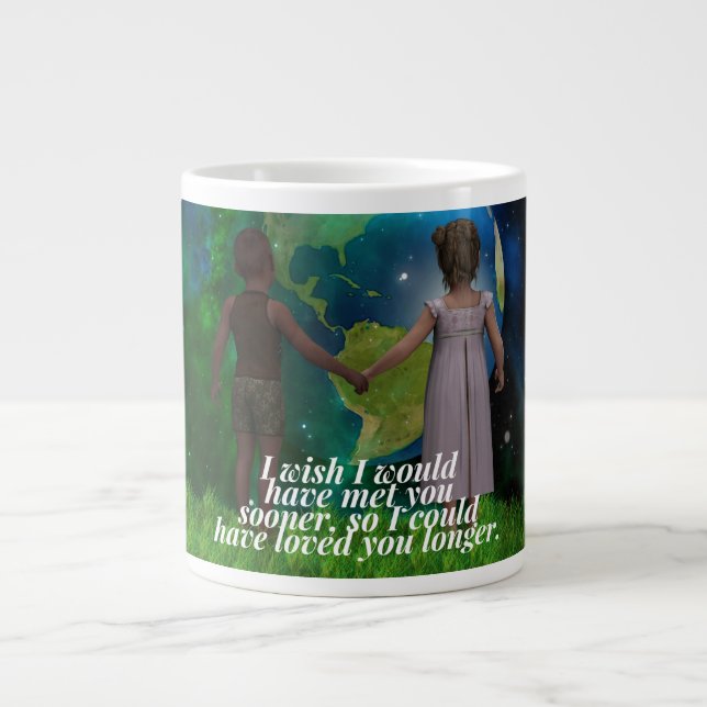 Zitat zur tiefen romantischen Liebe Jumbo-Tasse (Vorderseite)