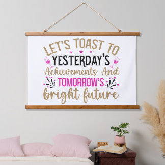 Zitat zur Wand Wandteppich Mit Holzrahmen