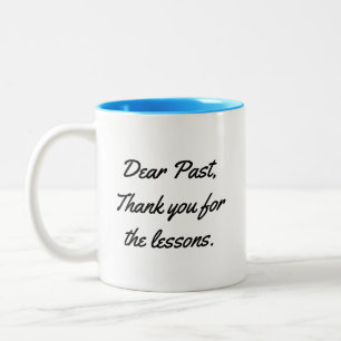 Zitat zur Weisheit aus der Geschichte lernen Zweifarbige Tasse