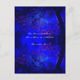 Zitat zur Weisheit | Reflektion von Blauwäldern Postkarte