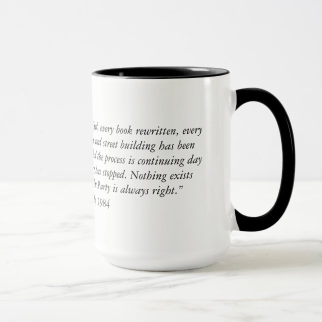 Zitat zwei Georges Orwell ab 1984 tonen Tasse (Rechts)