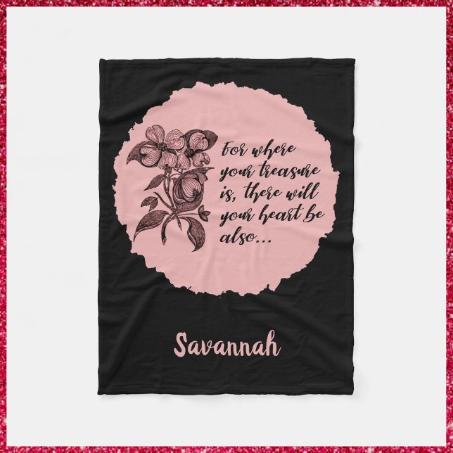 Zitatblanken für Schwarz-Rosa-Bibel Fleecedecke (Von Creator hochgeladen)