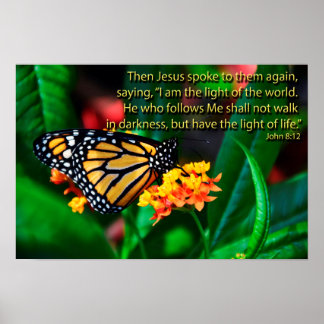 Zitate aus der Schmetterlingsbibel Inspiration-Red Poster