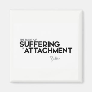 ZITATE: Buddha: Leiden ist Zubehör Magnet