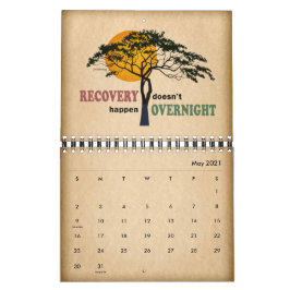 Zitate der Erholung, Inspirationsmotive, 12 Schrit Kalender
