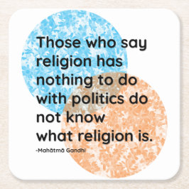 Zitate der Mahatma Gandhi-Politik Religion Rechteckiger Pappuntersetzer