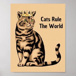 Zitate der orange Katze Poster