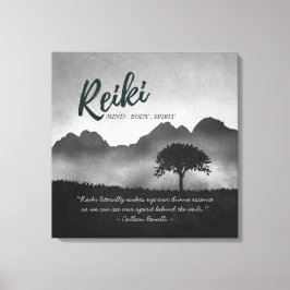 Zitate der Yoga-Mediationslehrer von B&W Reiki Mas Leinwanddruck