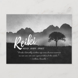 Zitate der Yoga-Mediationslehrer von B&W Reiki Mas Postkarte