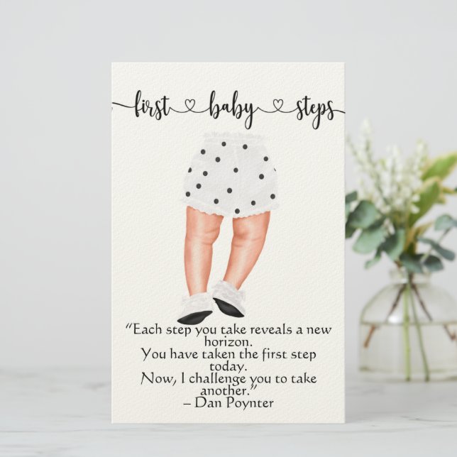 Zitate für Baby First Steps - Geschichten Briefpapier (Stehend Vorderseite)