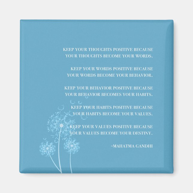 Zitate | Gandhi Zitat Gewohnheiten Magnet (Vorne)