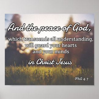 Zitate Gottes: Phil 4:7 — "Friede Gottes" Poster