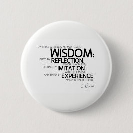 ZITATE: Konfuzius: Klugheit: Reflexion, Button