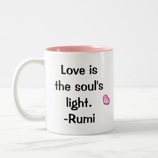 Zitate: Liebe ist-Rumi Tasse (Links)