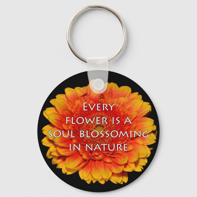Zitate mit Blume inspirierend Schlüsselanhänger (Vorderseite)
