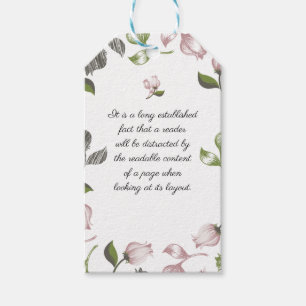 Zitate mit Blumenkunst Geschenkanhänger