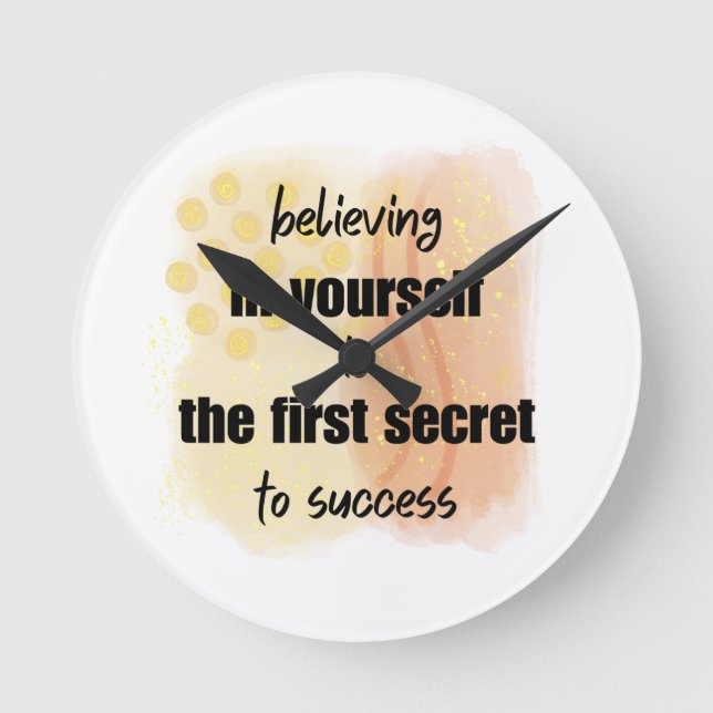 Zitate Runde Wanduhr (Vorderseite)